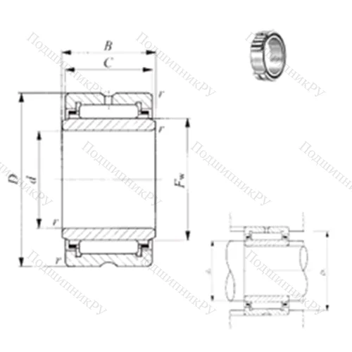 Подшипник игольчатый радиальный TRI 13518860