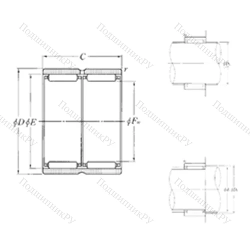 Подшипник игольчатый радиальный RNAO-60?75?46ZW