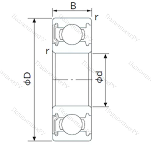 Подшипник шариковый радиальный 6217NK