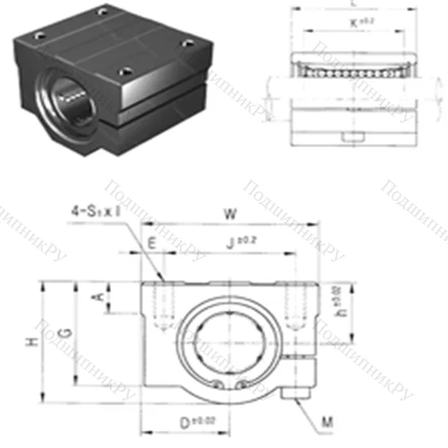 Подшипник шариковый линейный SCJ 25UU