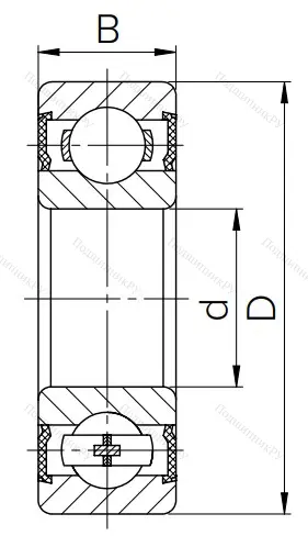 Шариковый однорядный подшипник 180304 (6304 2RS) в Тольятти