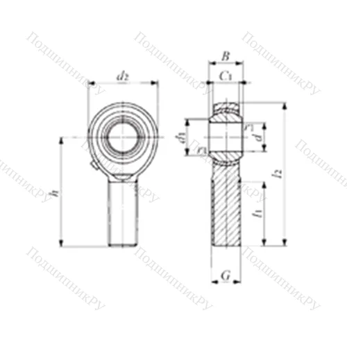 Подшипник скольжения сферический POS 10