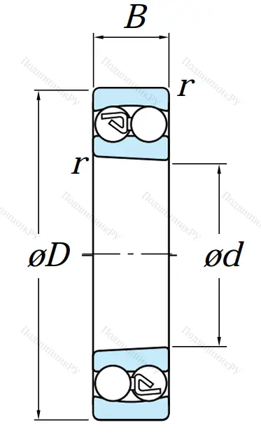 Двухрядный шариковый подшипник