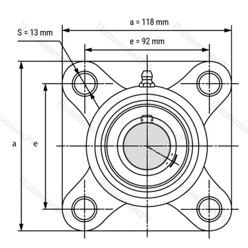 Подшипниковый узел SSUCFPL 207-W - Вал: 35 мм