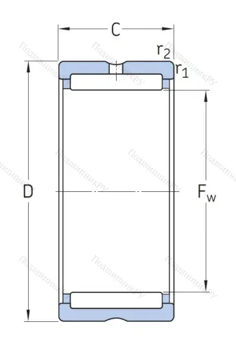 Игольчатый подшипник NK 14/20 от производителя  SKF