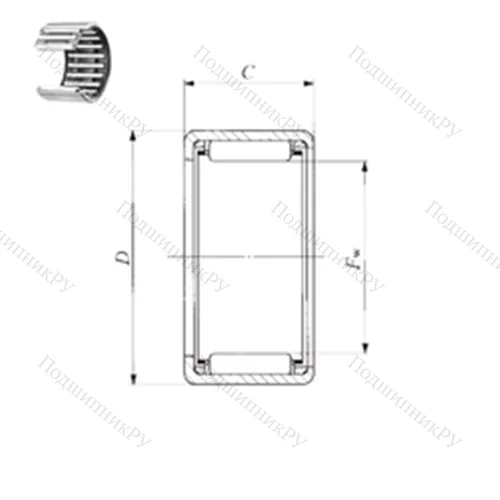 Подшипник игольчатый радиальный TA 5040 Z
