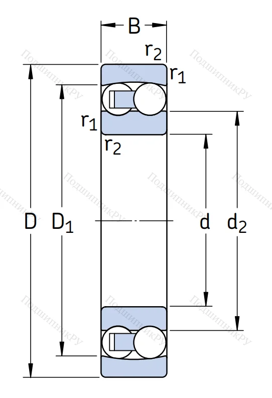 Двухрядный шариковый подшипник