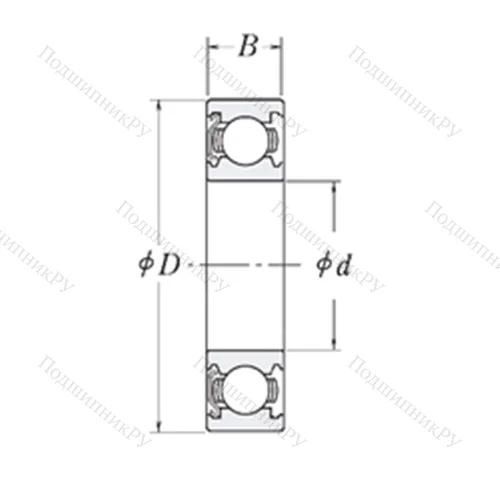 Подшипник шариковый радиальный LJ 7/8-Z