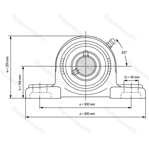 Подшипниковый узел UCP 316 - Вал: 80 мм