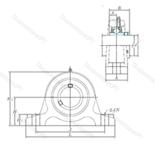 Подшипниковый узел шариковый радиальный UCIP 208-24