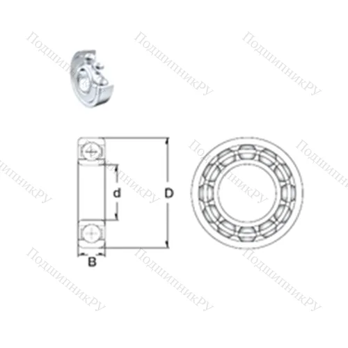 Подшипник шариковый радиальный 6208-2Z