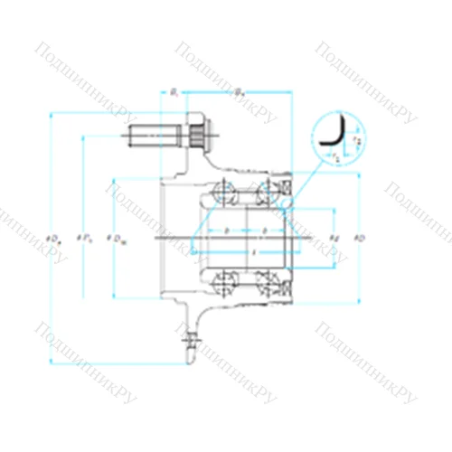 Подшипник шариковый радиально-упорный 28BWK 15J