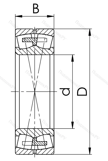Сферический роликовый подшипник 3003126 Н (23026 MW 33)