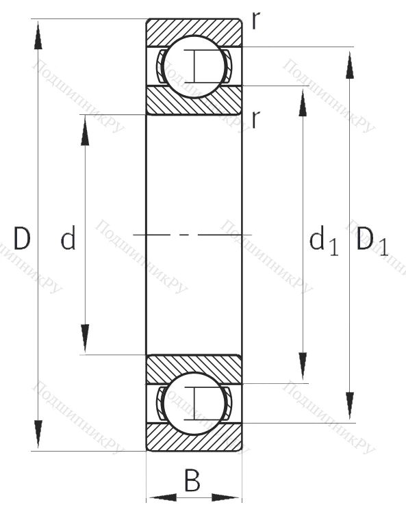 Однорядный шариковый подшипник