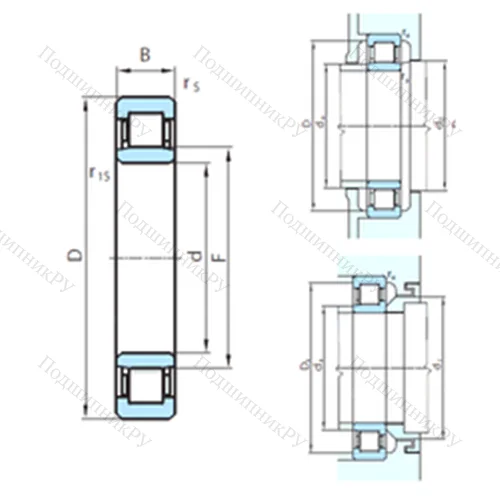 Подшипник роликовый радиальный NU 29/1000