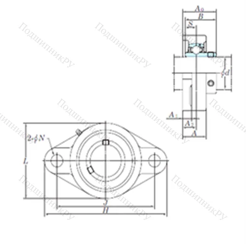 Подшипниковый узел шариковый радиальный UCFL 212-39
