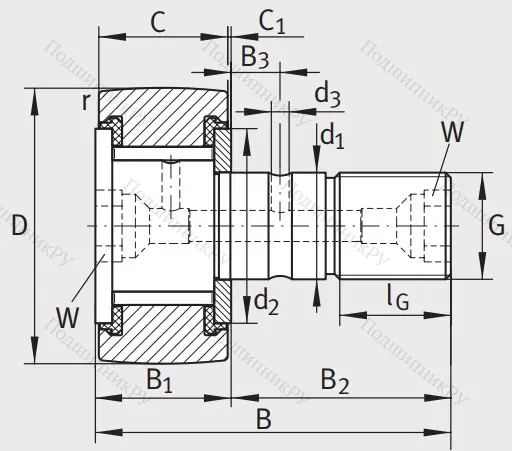 Подшипник KRV 40 PP A