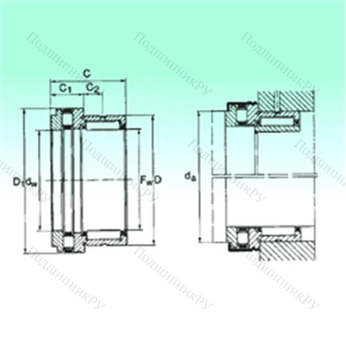 Подшипник комбинированный NKXR 45 от производителя  NBS