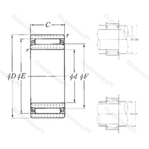 Подшипник игольчатый радиальный NAO-17?35?16