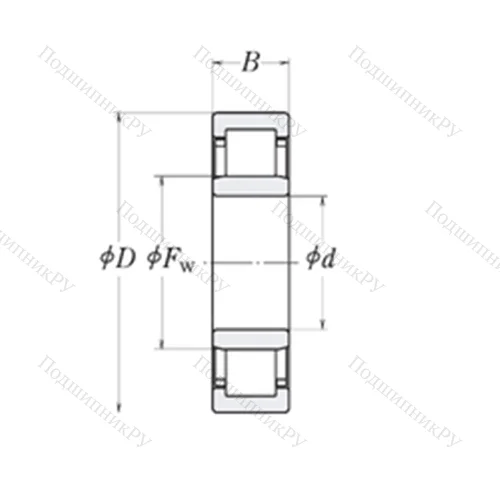 Подшипник роликовый радиальный LLRJ 9.1/2