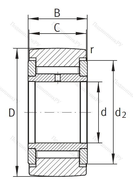 Игольчатый подшипник NATV 5