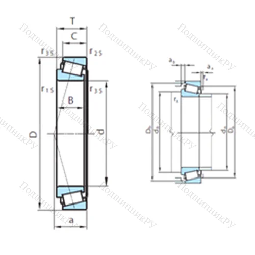 Подшипник роликовый радиально-упорный  611-315