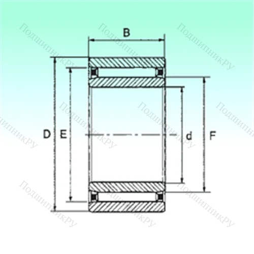 Подшипник игольчатый радиальный NAO 20x35x17