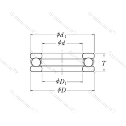 Подшипник шариковый упорный LT 7.1/2