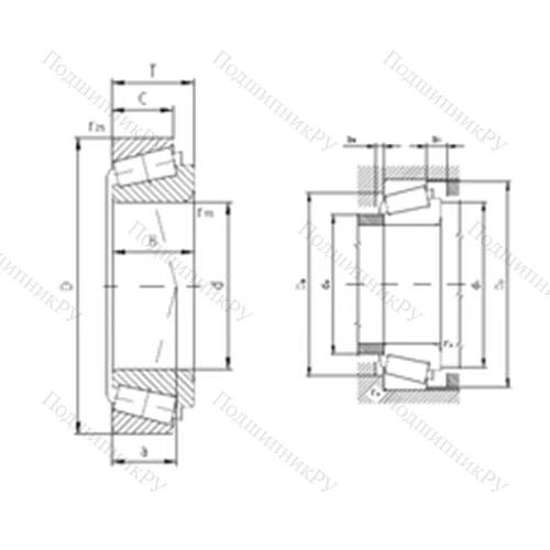 Подшипник роликовый радиально-упорный 32019AX