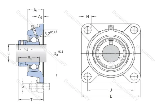 Подшипниковый узел FY 50 FM в Тольятти