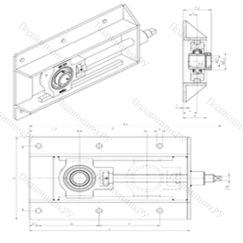 Подшипниковый узел шариковый радиальный EXT 207+WB