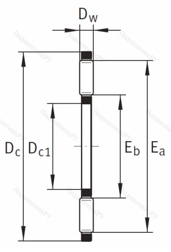 Игольчатый подшипник подшипник AXK 120155 A от производителя  INA