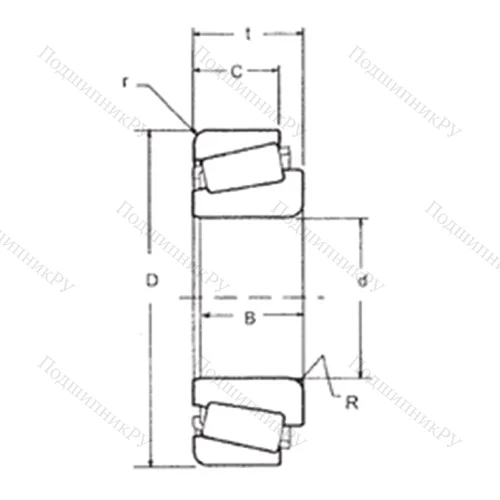 Подшипник роликовый радиально-упорный H 917840/H 917840