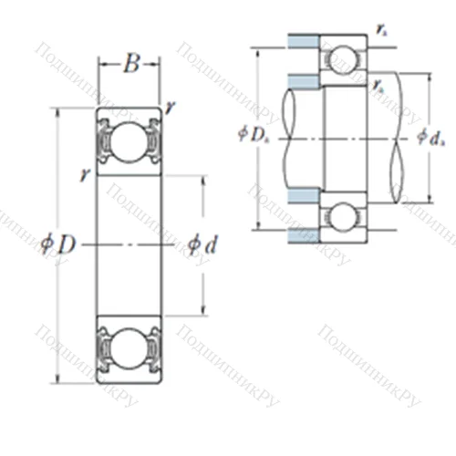 Подшипник шариковый радиальный 6328ZZS