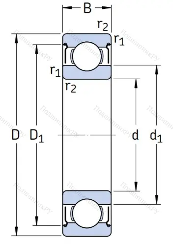 Однорядный шариковый подшипник W 607 2Z в Тольятти