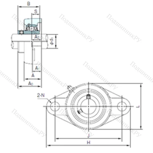 Подшипниковый узел шариковый радиальный UCFLX 10