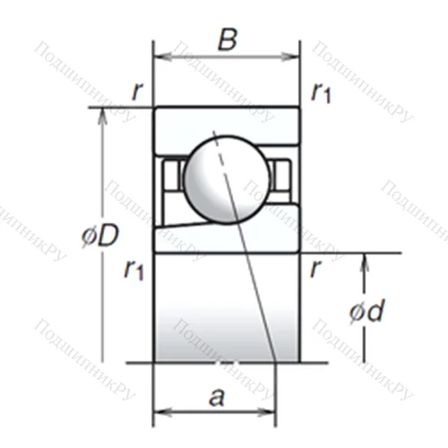 Подшипник шариковый радиально-упорный 25BGR 10H