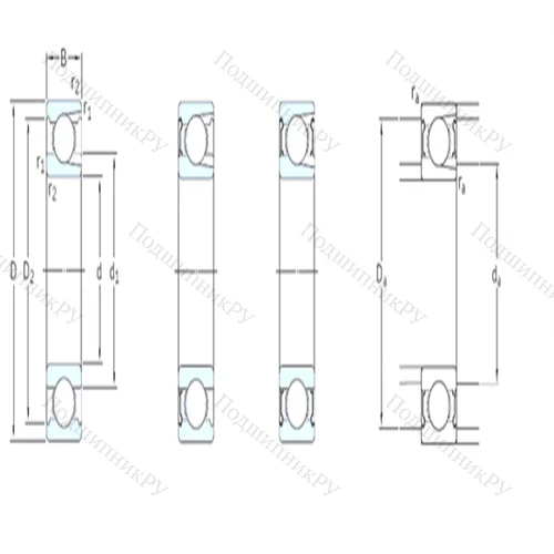 Подшипник шариковый радиальный 316-2Z