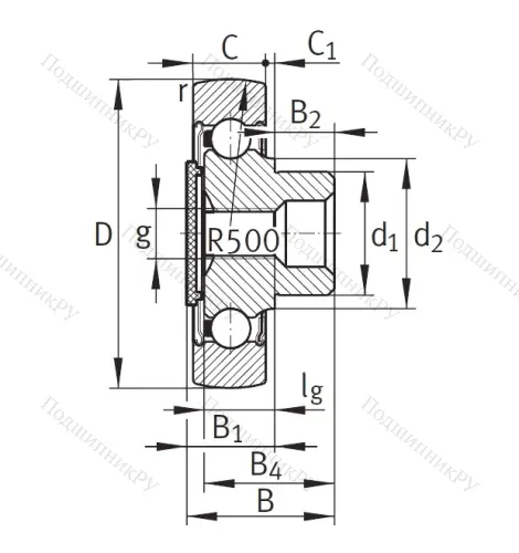 Подшипник ZL 204 DRS от производителя  INA