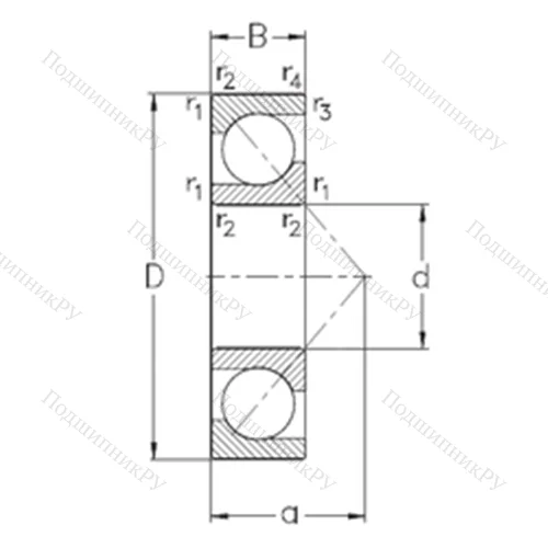 Подшипник шариковый радиально-упорный 7332-B-MP