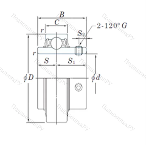 Подшипник шариковый радиальный RB 207-22 от производителя  KOYO