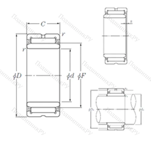 Подшипник игольчатый радиальный NA 4916R