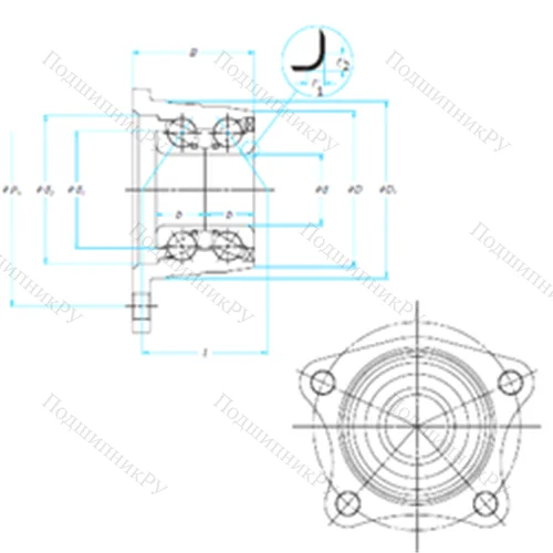 Подшипник шариковый радиально-упорный EP 30BWK 14