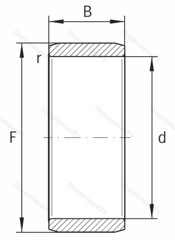 Игольчатый подшипник внутреннее кольцо IR 12x16x16 от производителя  INA