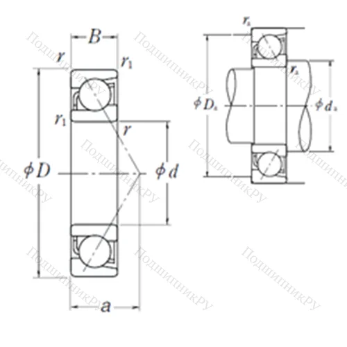 Подшипник шариковый радиально-упорный 7907 C