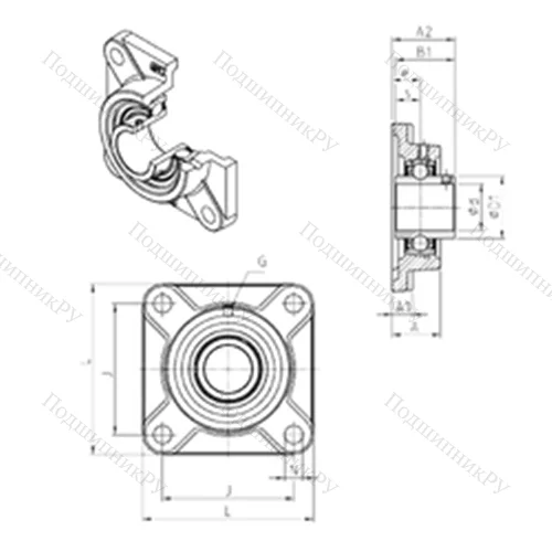 Подшипниковый узел шариковый радиальный UCF 216