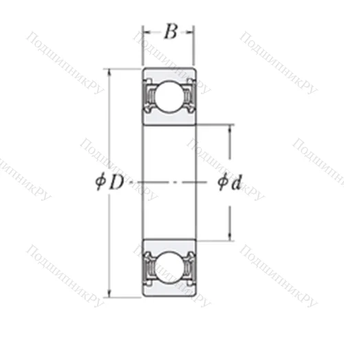 Подшипник шариковый радиальный LJ 1.3/8-2RS