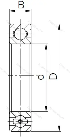 Шариковый однорядный подшипник 6-7000124 (16024)
