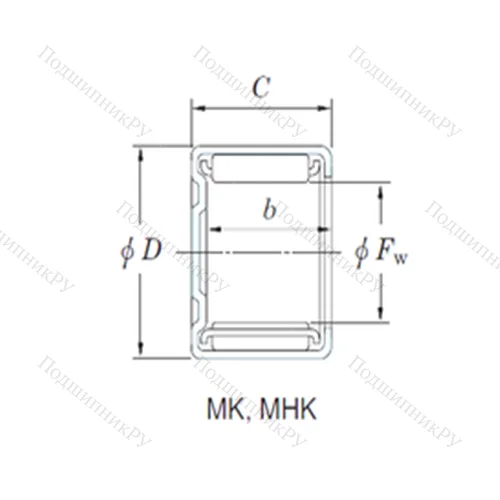 Подшипник игольчатый радиальный MK 12161