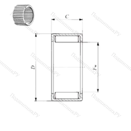 Подшипник игольчатый радиальный YT 4525